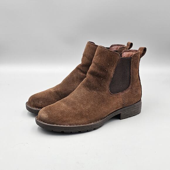 Born Women's Size 10 M US EUC Cove Brown Suede Pull On Chelsea Ankle Boots Shoes - Picture 3 of 8